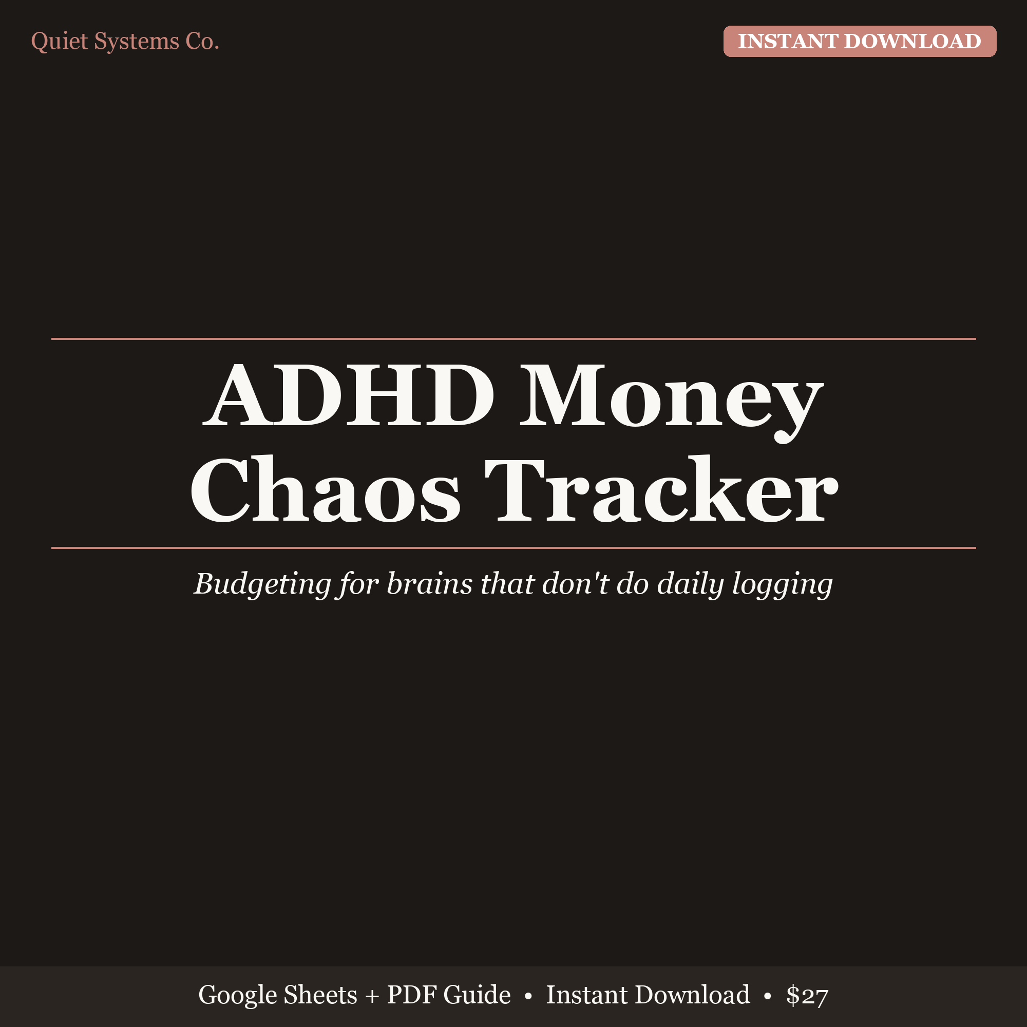 ADHD Money Chaos Tracker